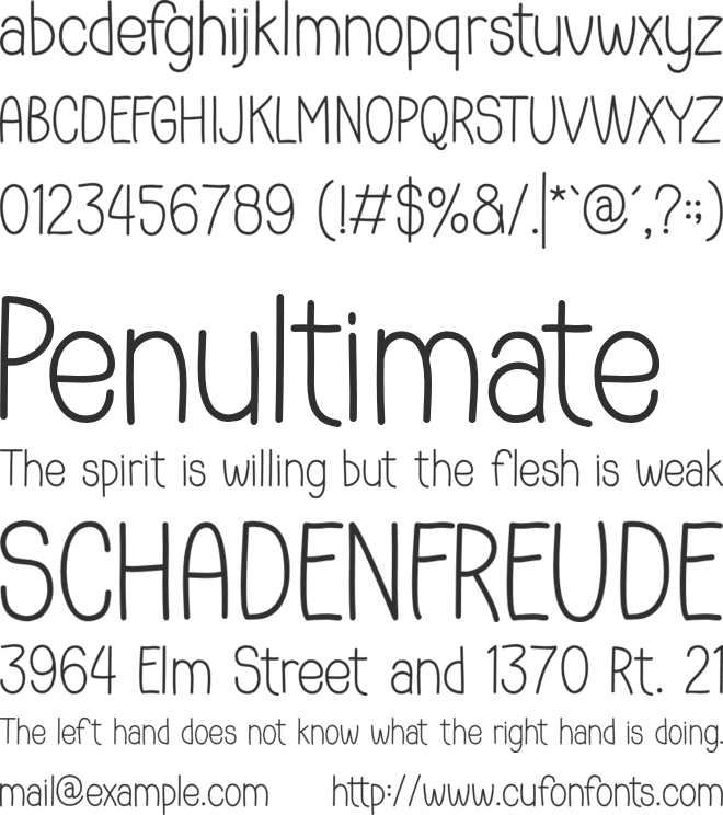 Hoam font preview