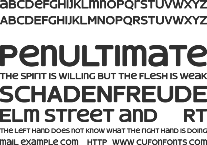 Thorce Free font preview