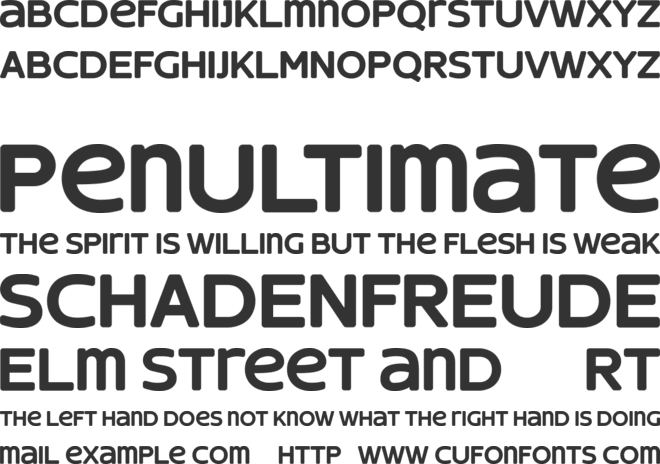 Thorce Free font preview