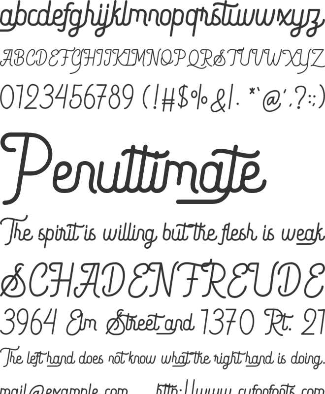Quefira font preview