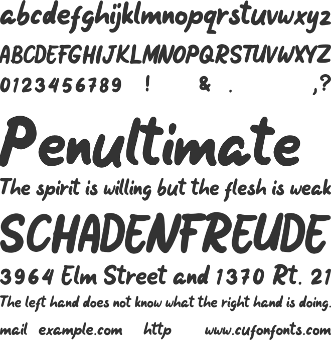 Sweaty Belvin font preview