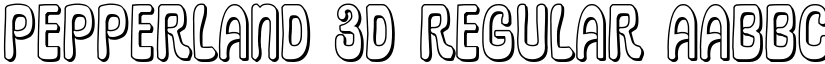 Pepperland 3D Regular font