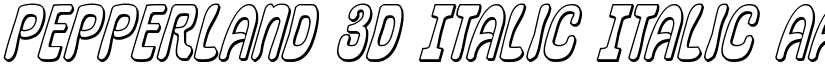 Pepperland 3D Italic Italic font