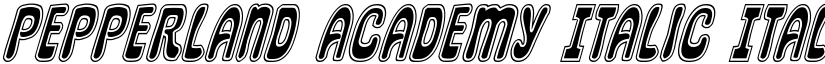 Pepperland Academy Italic Italic font