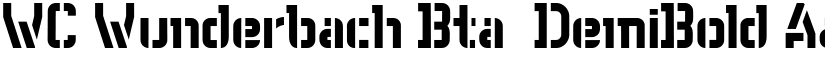 WC Wunderbach Bta  DemiBold font