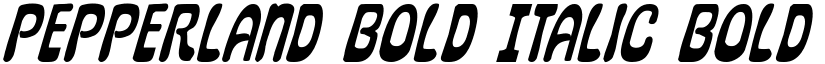 Pepperland Bold Italic Bold Italic font