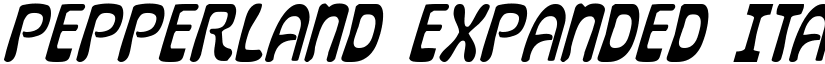 Pepperland Expanded Italic Expanded Italic font