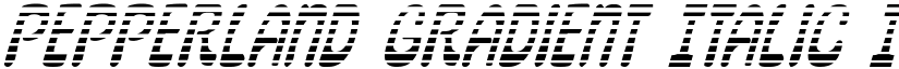 Pepperland Gradient Italic Italic font