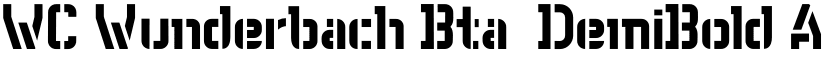 WC Wunderbach Bta  DemiBold font