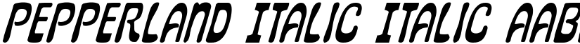 Pepperland Italic Italic font