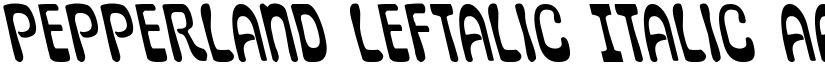 Pepperland Leftalic Italic font