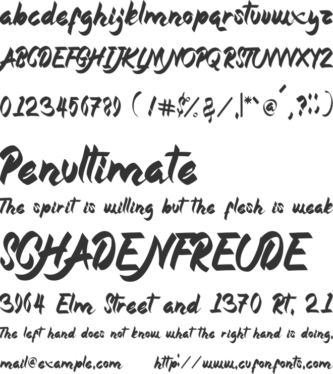 Magnolia font preview