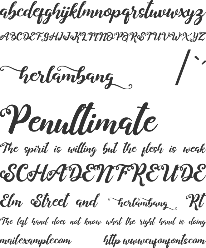 Herlambang font preview