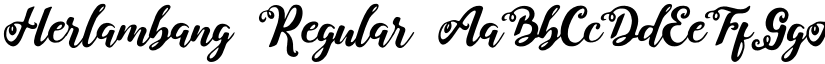 Herlambang Regular font