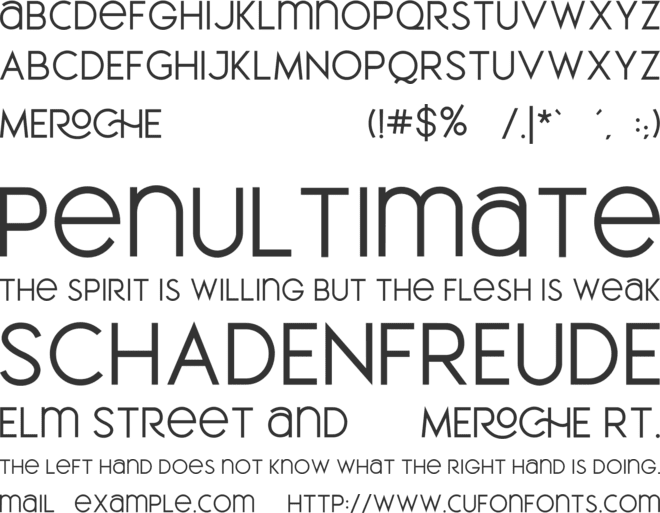 MEROCHE font preview