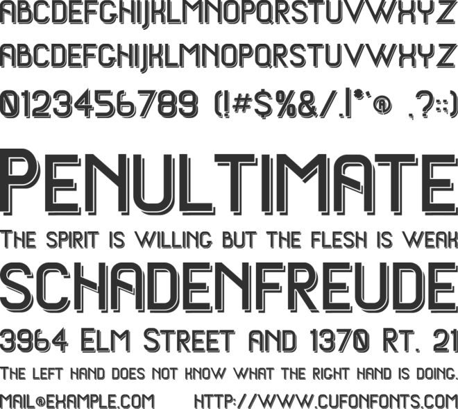 ayuenda shadow font preview