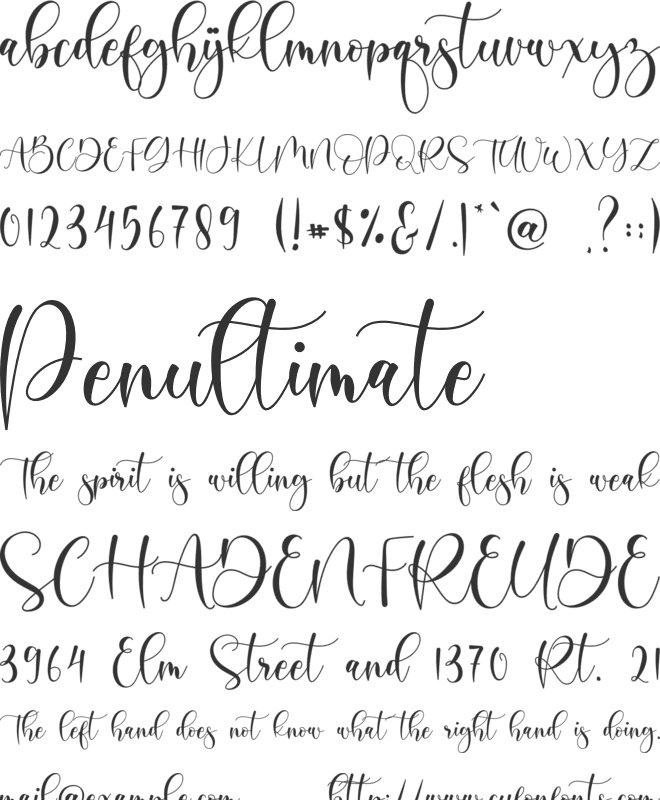 Boshela font preview