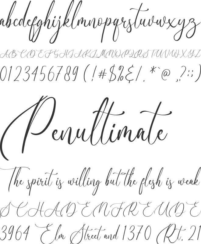 Birallina font preview