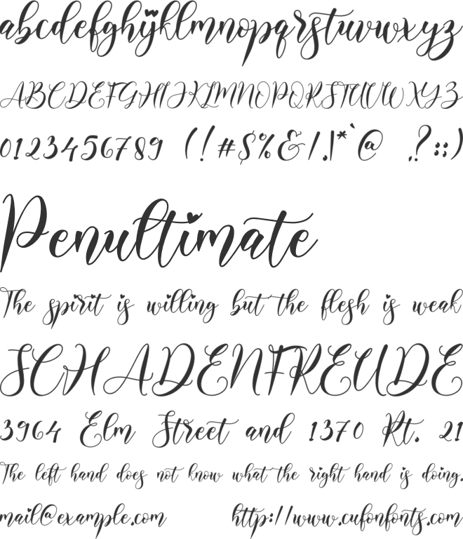 Alyanda font preview