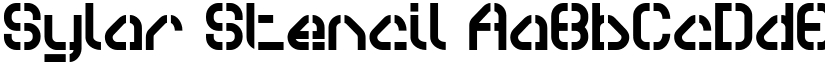 Sylar Stencil font