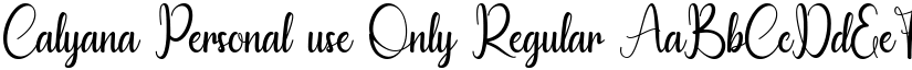 Calyana Personal use Only font download