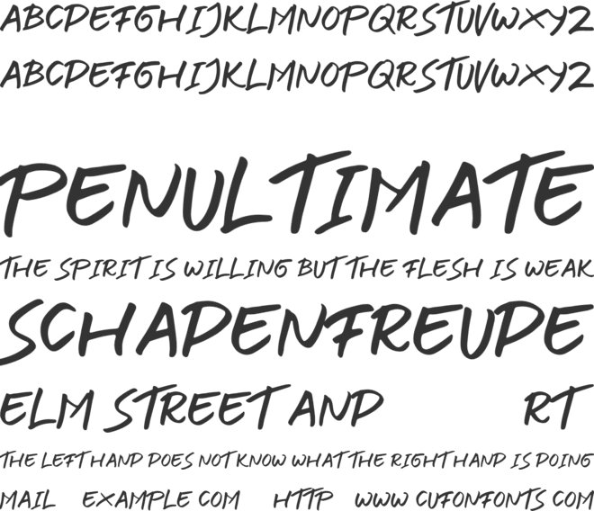SURENDER font preview