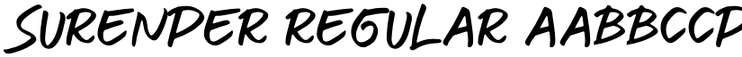 SURENDER Regular font