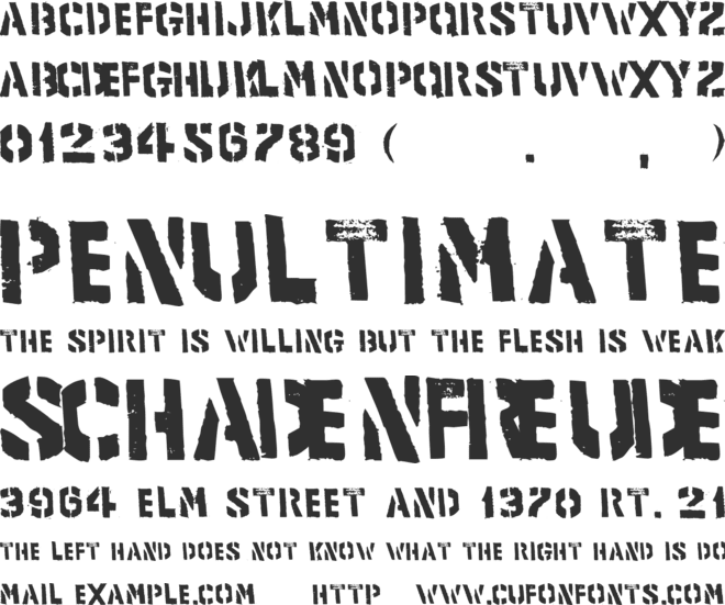 Product font preview