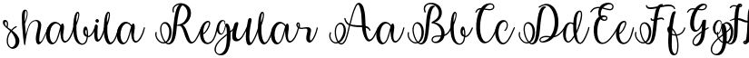 shabila Regular font
