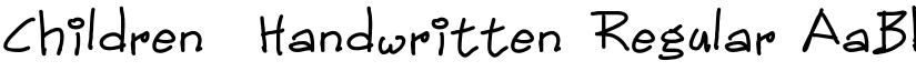 Children  Handwritten Regular font