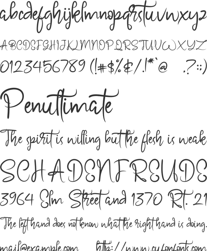 Carmillos font preview