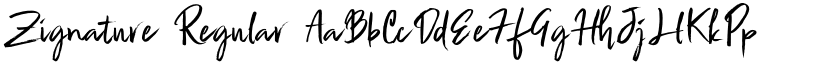Zignature Regular font