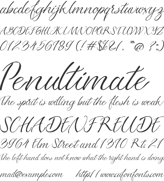 Azkadina font preview