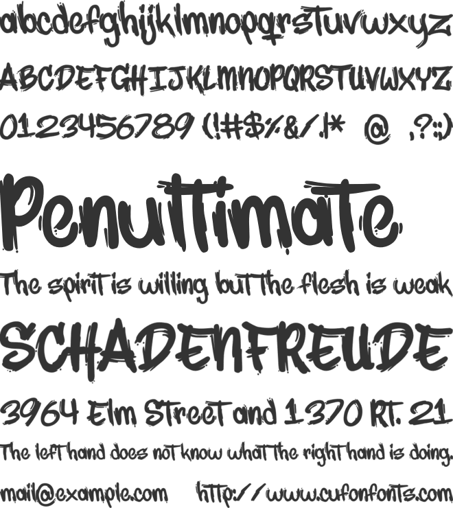 MARKER-NO2HUN font preview