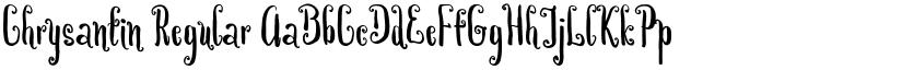 Chrysantin Regular font