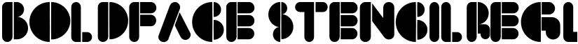 BoldFace StencilRegular font