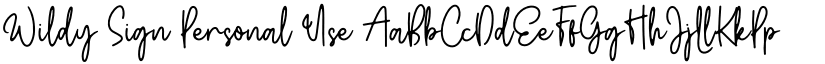 Wildy Sign Personal Use font