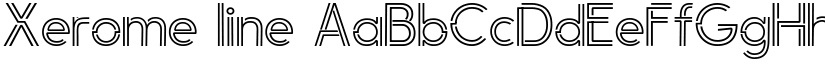 Xerome line font
