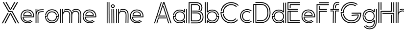 Xerome line font