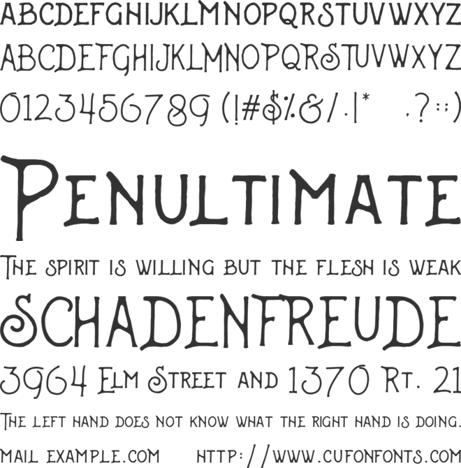 Banthers font preview