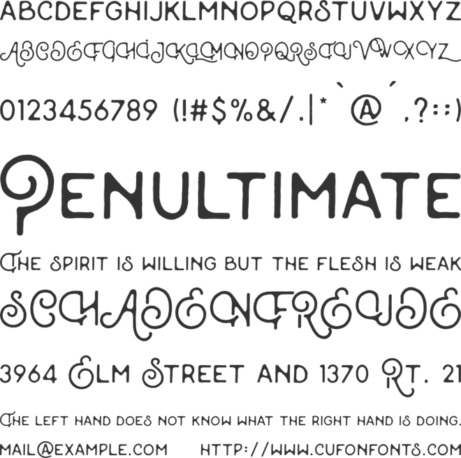 Moabhoers font preview