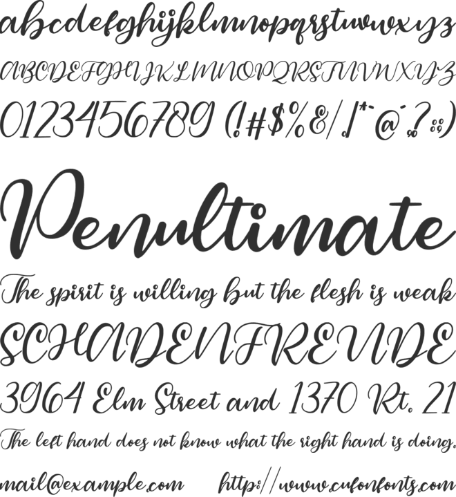 Magelove font preview