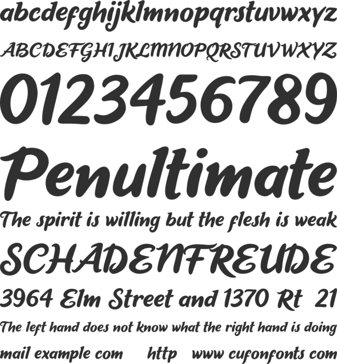 Short Baby font preview