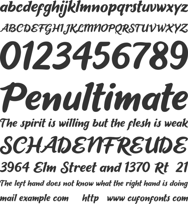 Short Baby font preview