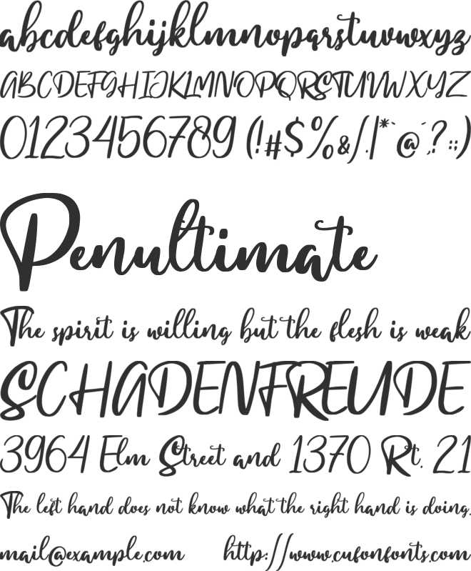 my homely font preview