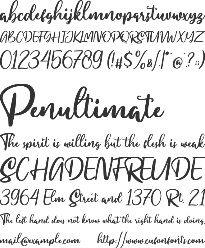 my homely font preview