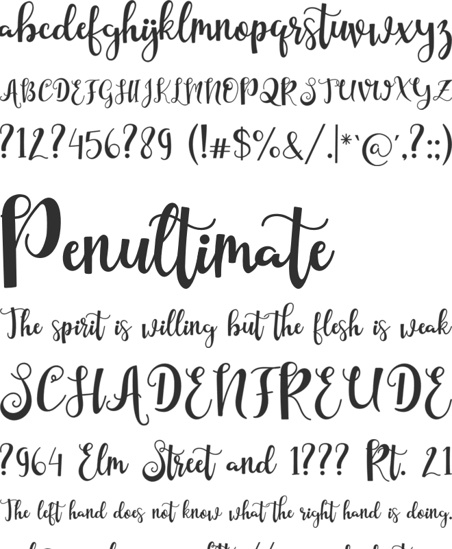 Starlight font preview