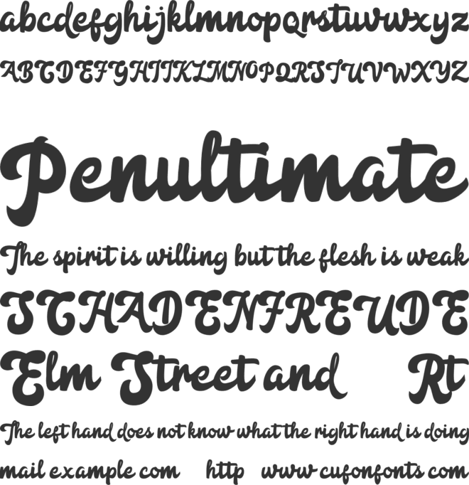 Anggada FREE font preview