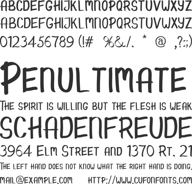 Candy font preview