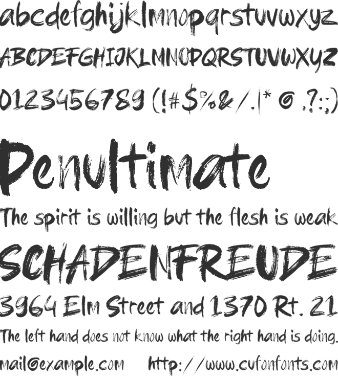 brushield font preview